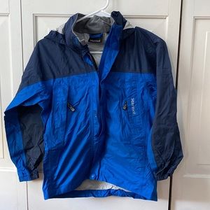 Marmot boys rain jacket blue and navy